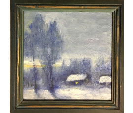 Логвиненко. "Церковь". Холст, масло. Размер 42х42см. №633