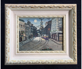 Каплан Самуил Соломонович (1928 г.р., Баку) "Пейзаж с луноходом", 1975 год №634