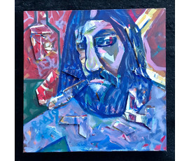 Акулов В.И. "Распутин", 2019г. Холст акрил. Размер 40/40 см. №1669