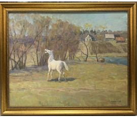 Козловский А.С "Весна пришла", холст, масло. Размер с рамой 113х93,5см. № 3757