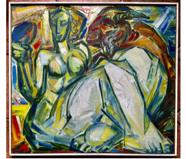 Рубцов В.М. Каталожная работа "Афродита и пан", 2006г. Холст, масло. Размер 92х101,5 см. № 3765