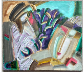Клименко И.Д "Кавалер в букете", 1998г. Холст, масло. Размер 71х81 см. № 2641
