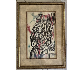 Кищенко А.М "Девочки", тушь, перо. Размер 43х60 см. № 3168