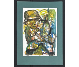 Акулов В.И. Из серии "Война"№ 6. Смешанная техника, 2011г. Размер с паспарту 70х50 см. № 3541