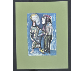 Акулов В.И "Герои античности".Смешанная техника, 2004г. Размер с паспарту. 65х50 см. № 3548