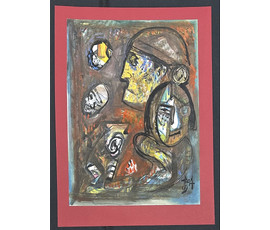 Акулов В.И . Из серии "Образы" "Воспоминания". Смешанная техника, 2009г. Размер с паспарту 70х50 см. № 3546