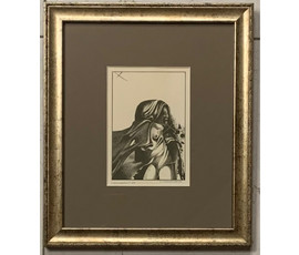 Скрипниченко Г.С. Художник-сюрреалист, "белорусский Дали". Экслибрис 2, 1969г. Тушь,размер 14х19см. С рамой 27х31,5 см. № 1985