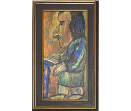 Акулов В.И «Андерсен», 2011г. Оргалит, масло. Размер с рамой 75х46 см. № 3458