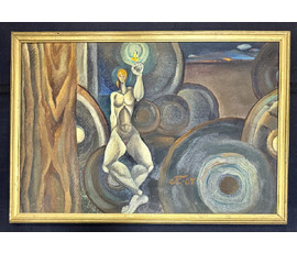 Скрипниченко Г.С "Среда обитания", 1967г. ДВП, масло. Размер 50х75 см. № 3916