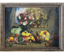 Хмелевский В.В "Натюрморт", 1983г. Холст, масло.Размер 107х79 см. № 2758