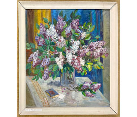 Рожков В.З "Сирень",1974г. Холст, масло.Размер 94х82 см. № 2906