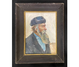 Крохалев П.С (Крохолев) "Селянин", 1979г. Картон, масло.Размер 26х35 см. № 2896
