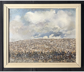 Барановский А.В "Рожь", 1986г. Картон, масло. Размер с рамой 45х55 см. № 3879