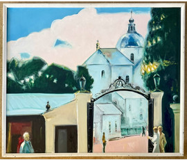 Щемелёв Л.Д "Несвиж",2007 г. Холст, масло. Размер с родной рамой 122,5х104 см. № 4070