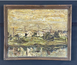 Мара Алесь. Марочкин А.А. Пейзаж, 1974г. Холст, масло, в родной раме. Размер 44,4х54,5 см. № 3281