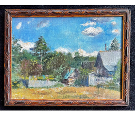 Исаёнок М.И Пейзаж, 1991г. Холст на картоне, масло. Размер 25х35 см. № 2202
