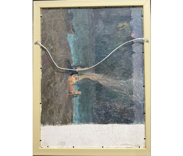 Козловский А.С "Весенние игры", картон, масло. Размер с рамой 57х74 см. № 4104 (артикул №4104) - фото №2