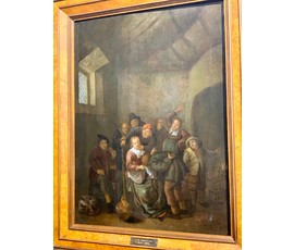 НЕТ В НАЛИЧИИ Ян Минсе Моленар (J.M.Molenaer) (1610 – 1668 г.). "Сцена в таверне", Первая половина XVII века, Западная Европа (Малые голландцы, Голландия) №1595 НЕТ В НАЛИЧИИ