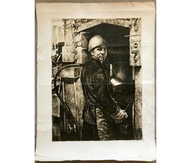 Романов С. (каталожная графика). Соцреализм. Редкий. Каталожный. Литография, 1975 год №1411