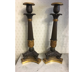 Фото: Пара подсвечников, начало XIX века