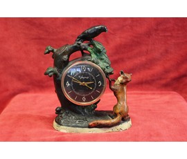 Фото: Часы "Лиса и Ворона", Касли, 1966 г., чугун, высота 16 см.