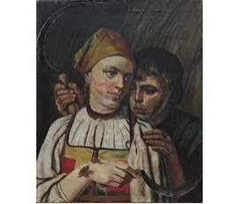 Старая копия картины Венецианова А.Г. "ЖНЕЦЫ" №823