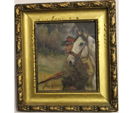 Картина "В военный поход". KOSSAK JERZY (1890-1963г.) . Польша 1932 г. №71