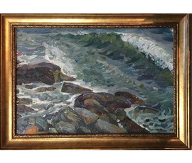 Фото: Крохалев П.С (Крохолев) "Море и камни”,1971 г. - Артикул №1146