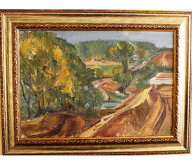 Картина "Логойский тракт" В.К.Евсеев Минск, 1979г. №150