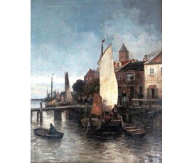 Картина "Пристань". Wagner Karl Theodor (1856-1921г.). №165