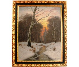 Heinrich Gogarten (1850-1911) "Зимний вечер" №167