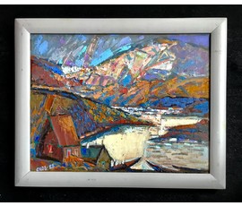 Сковородко О.А. - художник-модернист. "На реке Кичера", 1988 год №1443
