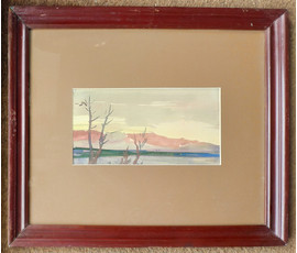 Щемелев Л.Д. Акварель, 1968 г. 46/39,5 см с рамой и паспарту №1805