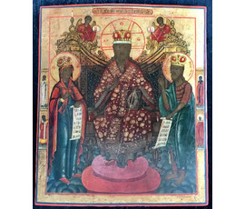 Фото: Спас на престоле. Ветка , размеры 53/46 см; XVIII/XIX век - Артикул №1797