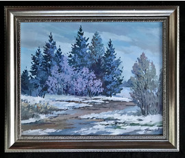 Маслеников П.В. 1983 г.р. "Мокрый снег", 40/50 см №1838 НЕТ В НАЛИЧИИ