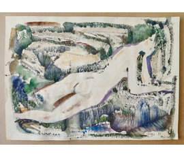Фото: Алесь Мара (Марочкин А.А. 1940 г.р.). "Адпачывае" (бел.). Акварель, 2021 год - Артикул №1747