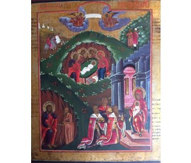 Икона "Рождество Господа нашего Иисуса Христа". Ветка, 19ый век. Без реставрации. №159