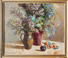 Очайкин В.Ф. Натюрморт "Сирень", 1997 год №1698