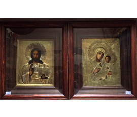 Икона "Венчальная пара: Вседержитель и Казанская Богоматерь"; в лат.окл. Россия, к.19ого в. №171 НЕТ В НАЛИЧИИ