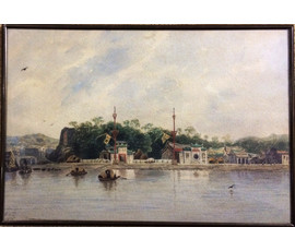 Фото: Акварель,"Китай" 1875 год. Размер 26х38 см.с рамкой. - Артикул №199