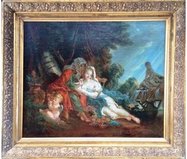 Фото: Картина "Вертумн и Помона". Последователь Франсуа Буше. 18 век. - Артикул №219