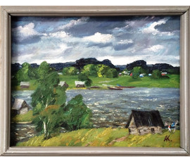 Картина "Пасмурный день". А.Коктев 1972г. №261
