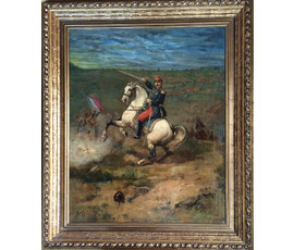 Картина "Вперед, в атаку!!!". Prangey Emile (1832-1891). Франция. 2-я пол.19в.№268