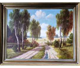 Картина "По дороге домой...". Thiele Wilhelm (1872-?). Германия. №298