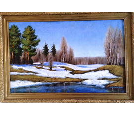 Майоров Б.И "Весна", 1955г. Холст, масло. Размер 68х100 см. с рамой. №394