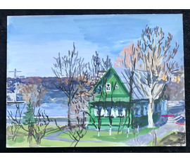 Минск. "Музей I съезда РСДРП". Михеева В.Н. Акварель, 1978 год; 36х48 см №1545