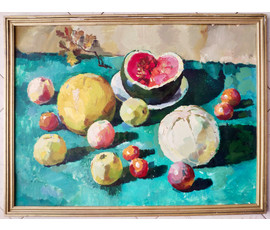Фото: Очайкин В.Ф. "Натюрморт с фруктами", 1969 год - Артикул №1775