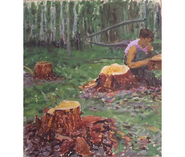 Фото: Азгур (Горелова) Г.Г. - "Грибная просека", 1952 г. - Артикул №475