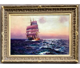 Фото: Alfred Serenius Jensen (1859-1935) "Море.Под парусами." - Артикул №1207