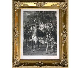 Фото: Орас Верне "Царскосельская карусель" 1843 года ГРАВЮРА с картины - Артикул №1203